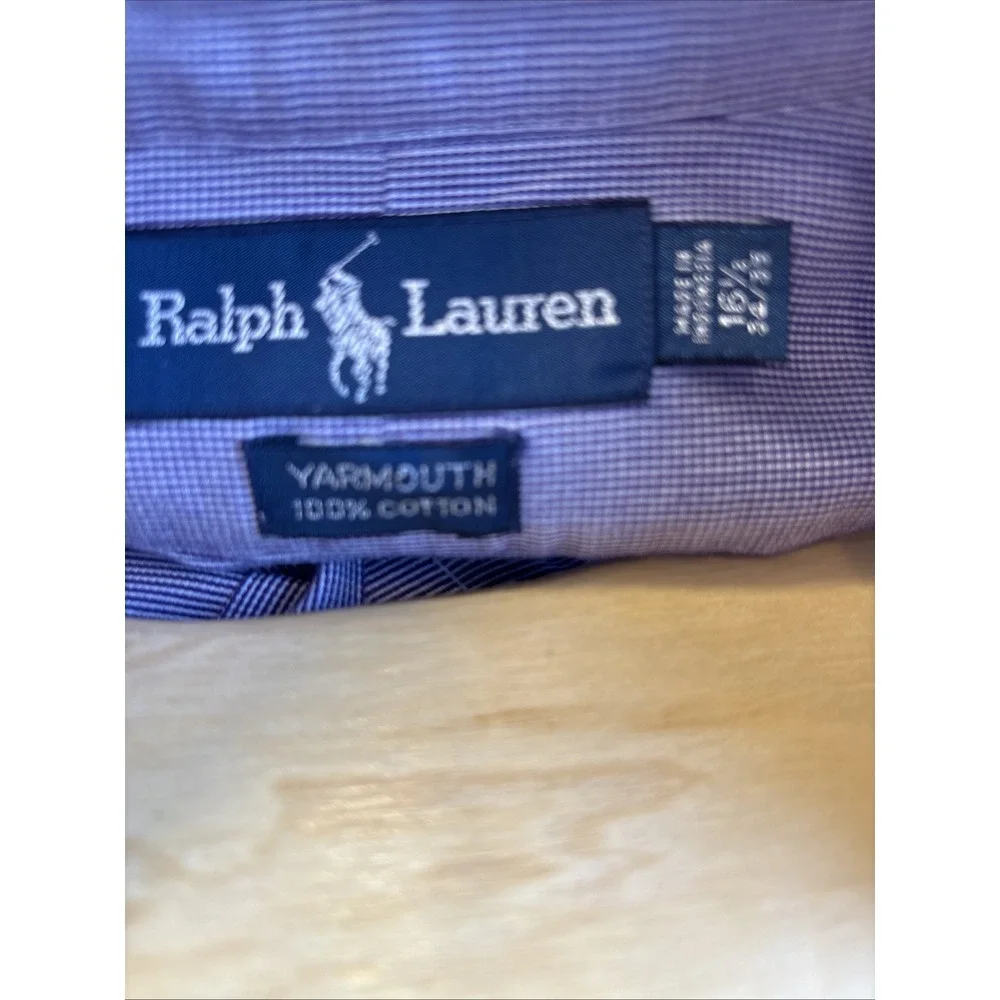 Polo Ralph‎ Lauren Micro checked Pattern Yarmouth Men's 16 34/35 Button Down
